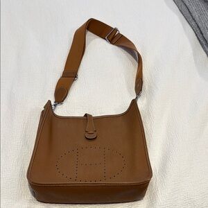 Evelyne Brown Leather Crossbody Bag
